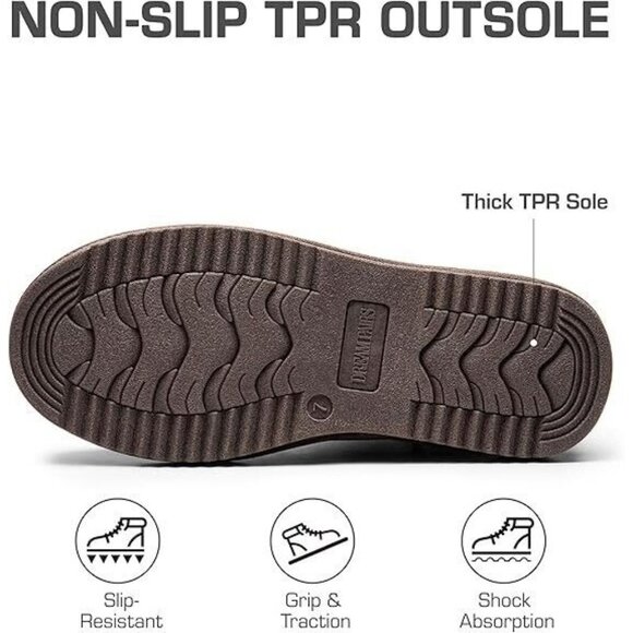 NEW - DREAM PAIRS Women's Shorty-New Mid Calf Winter Snow Boots - Brown - SZ 7 - Picture 7 of 10